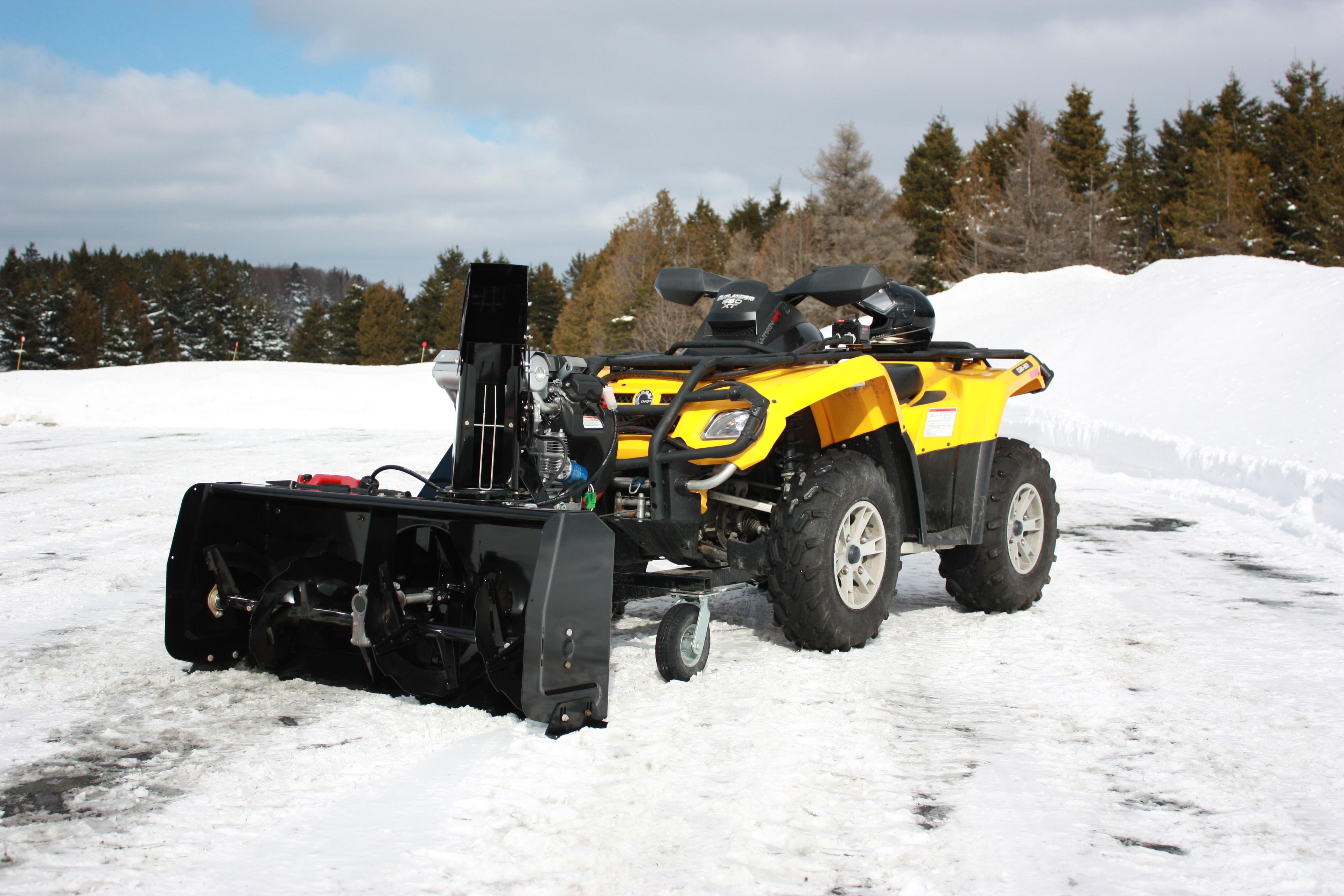 BRP ATV 650 with Snow Blower