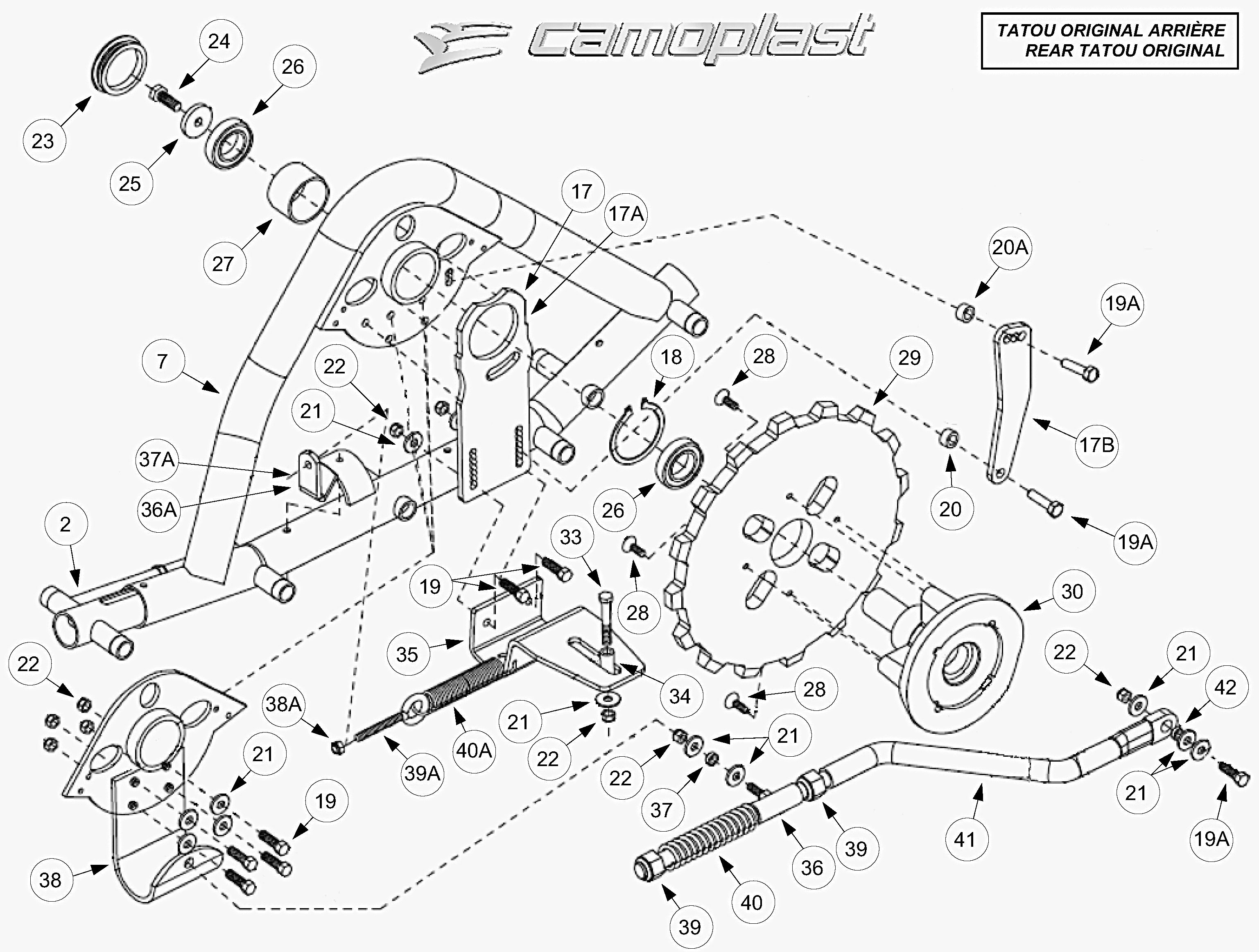 2007 Tatou Original ATV Rear Parts Diagram