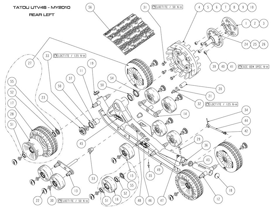 2010 TATOU 4S Rear Left Parts Diagram