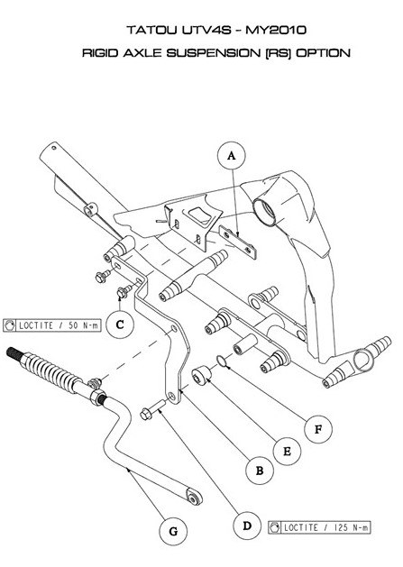 2010 TATOU 4S Rigid Axle Suspension (RS) Option Parts Diagram