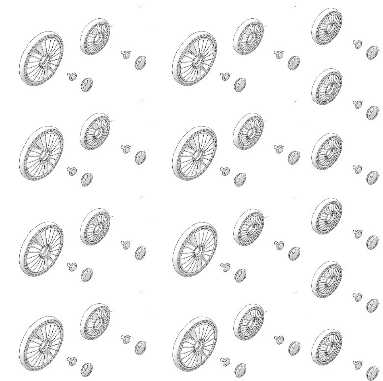 2011 TATOU 4S Complete wheel kit - new style Parts Diagram