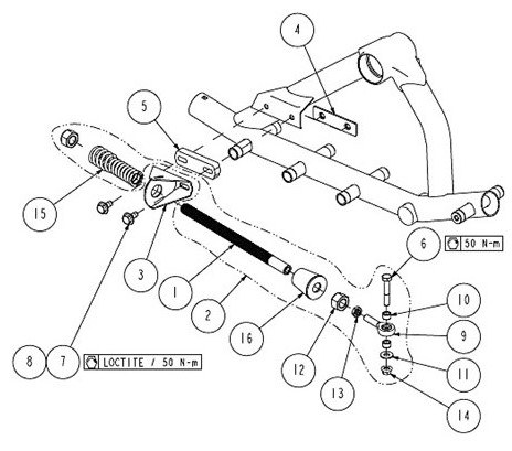 2011 TATOU 4S Independent Suspension (IS) Option Parts Diagram