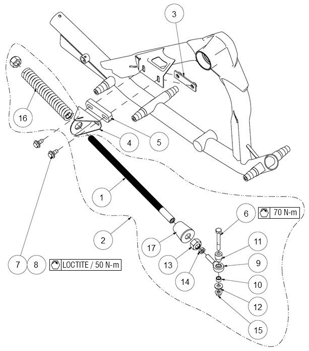 2011 TATOU 4S Independent Suspension (IS) Option Parts Diagram