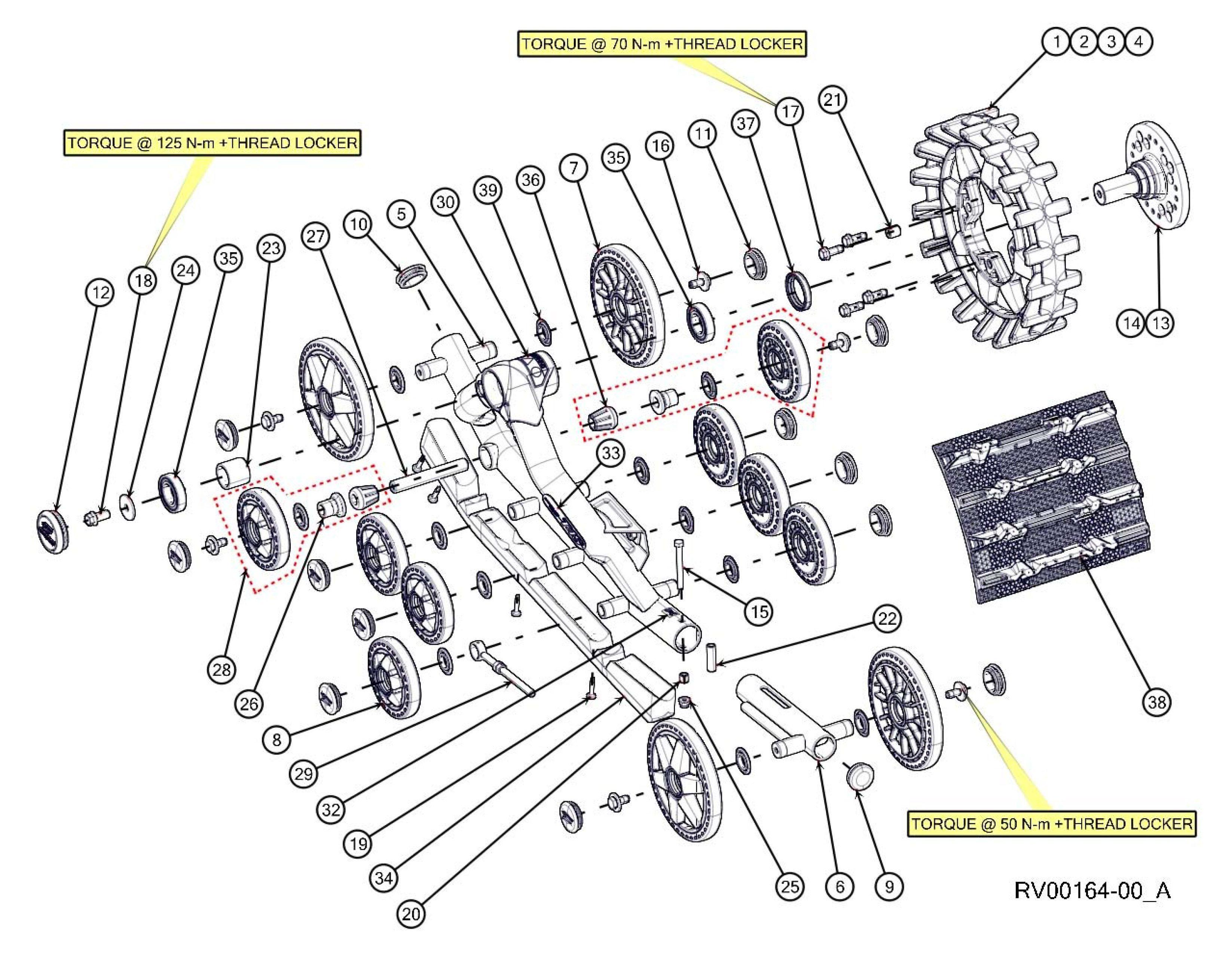 2012 T4S Rear Left & Right Parts Diagram