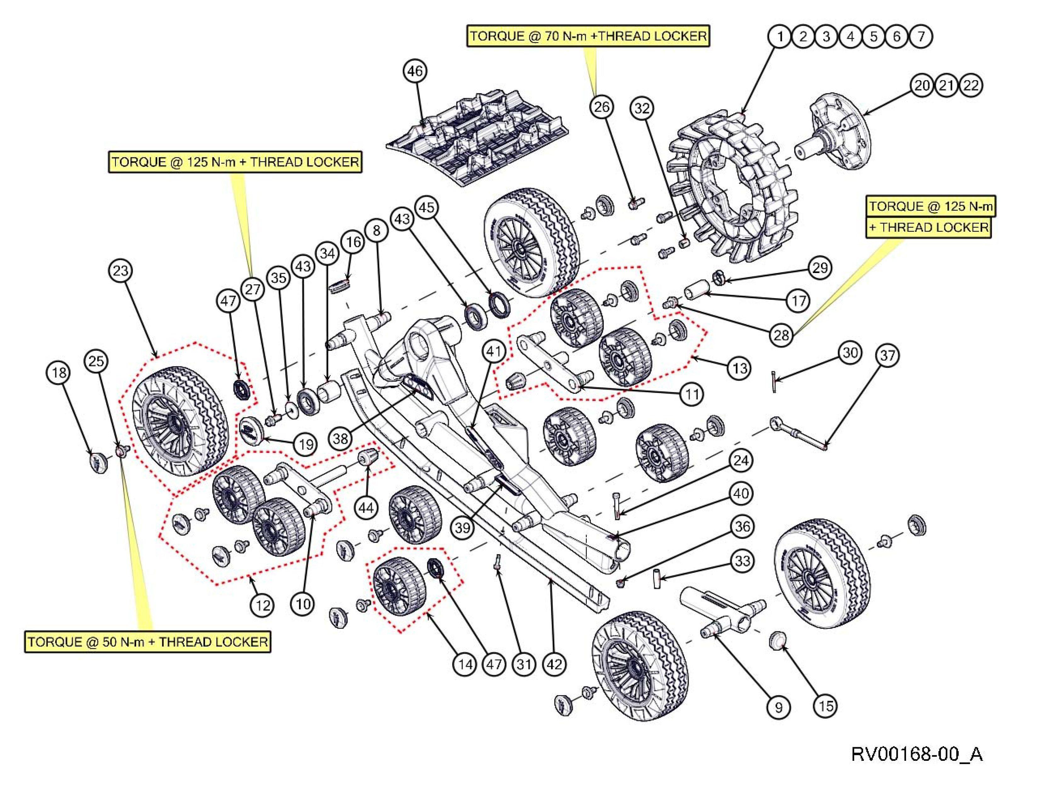 2012 T4S Rear Left & Right Parts Diagram
