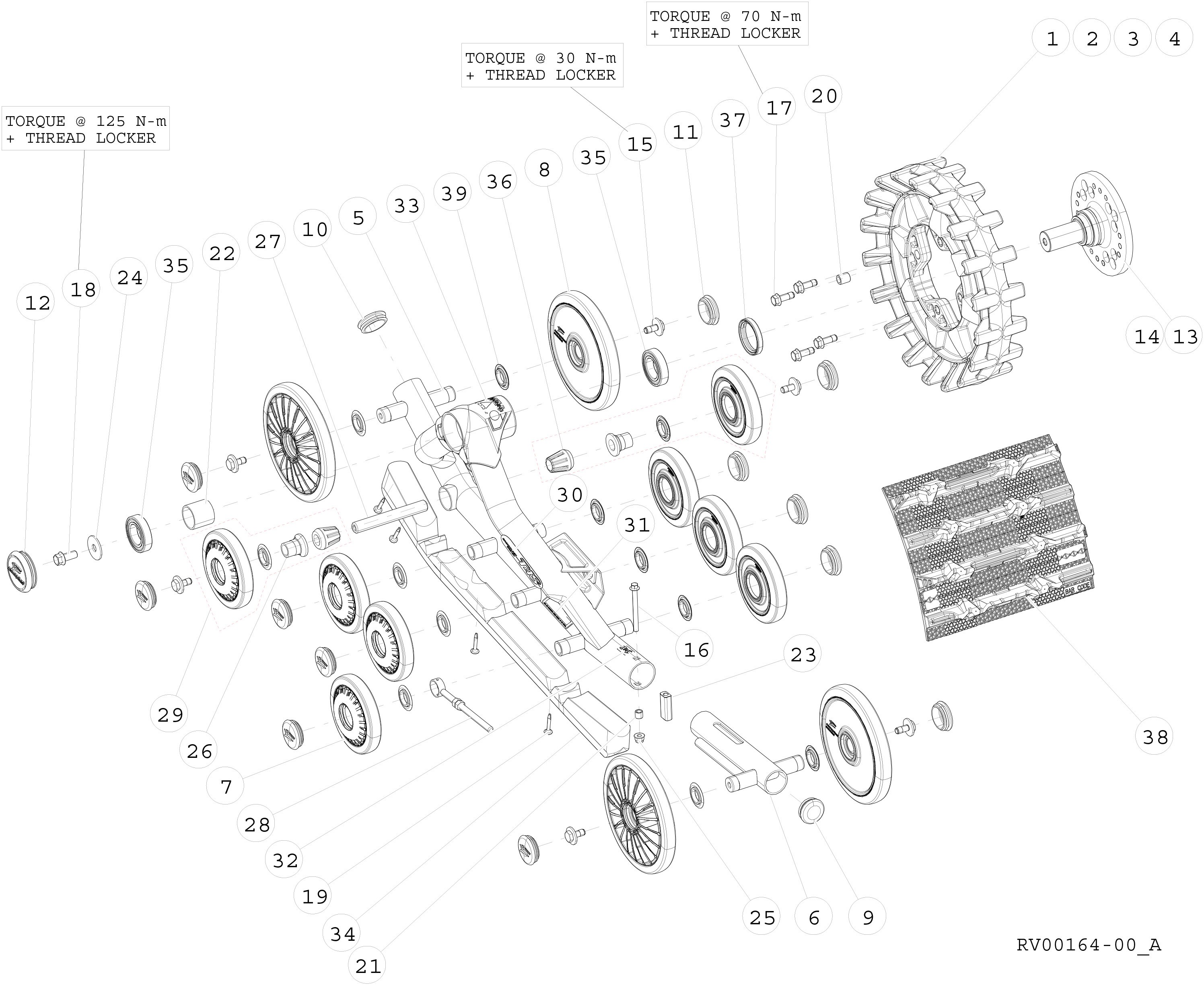 2013 T4S Rear Left & Right Parts Diagram