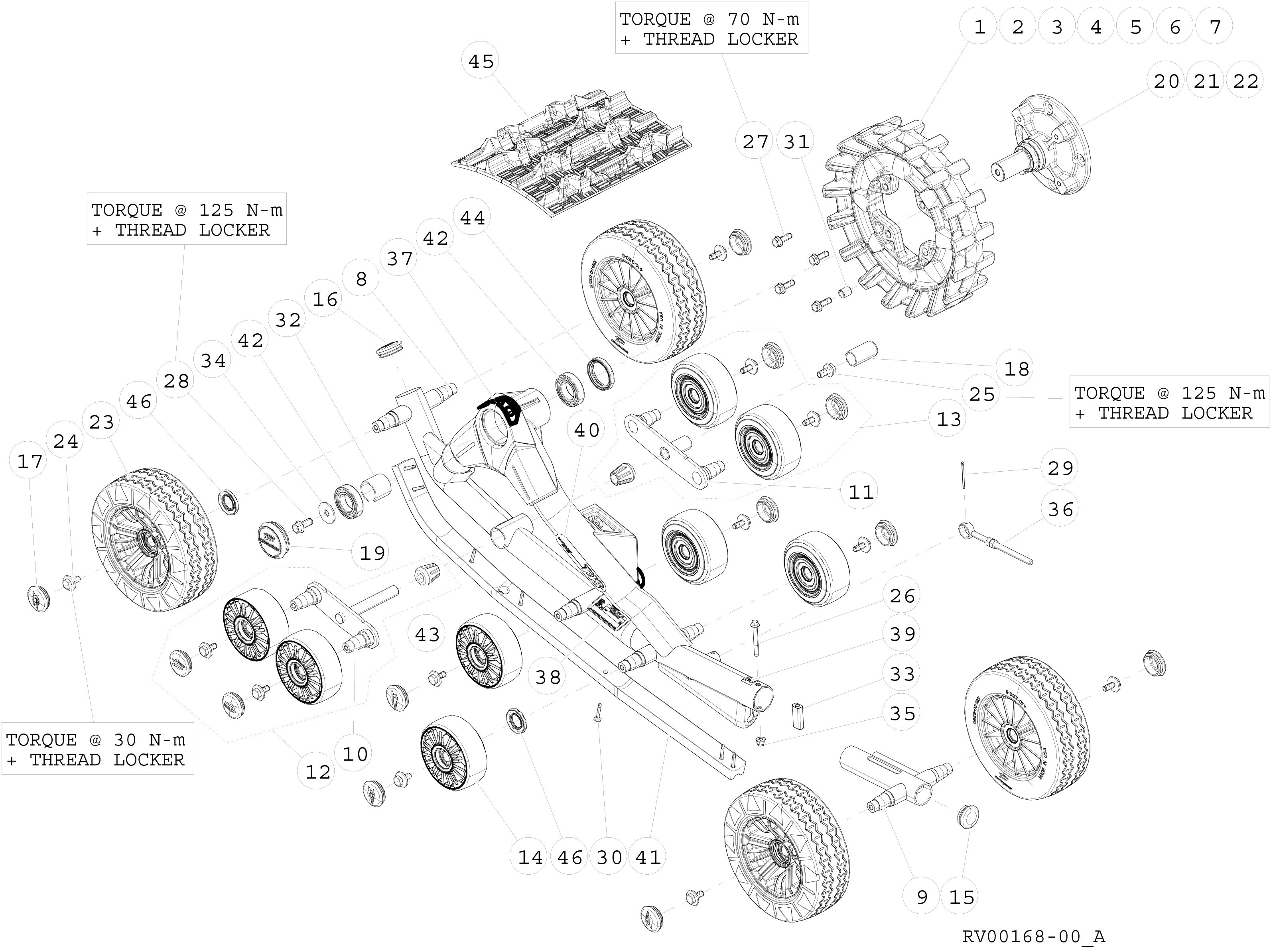 2013 T4S Rear Left & Right Parts Diagram