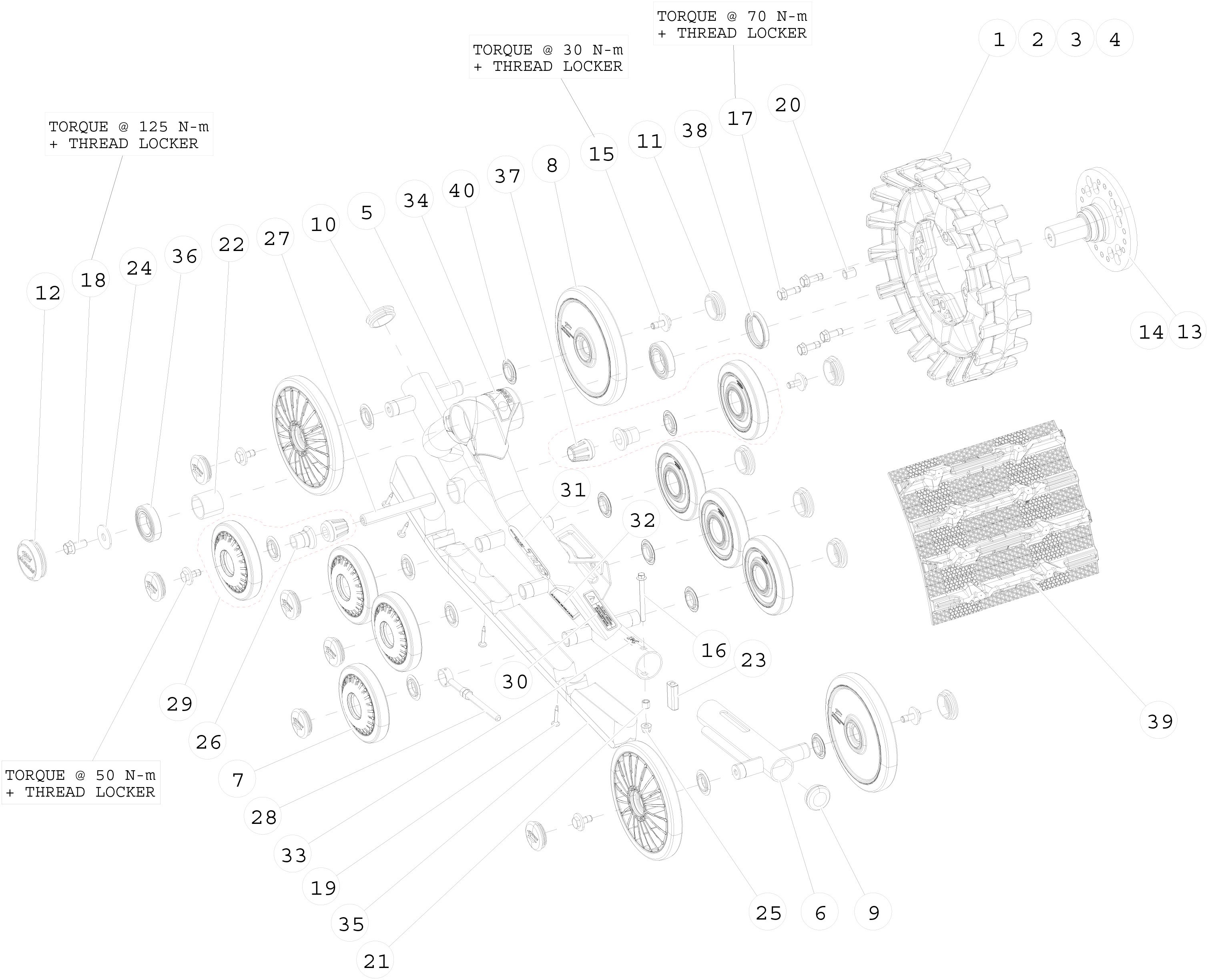 2014 T4S Left & Right Rear Parts Diagram
