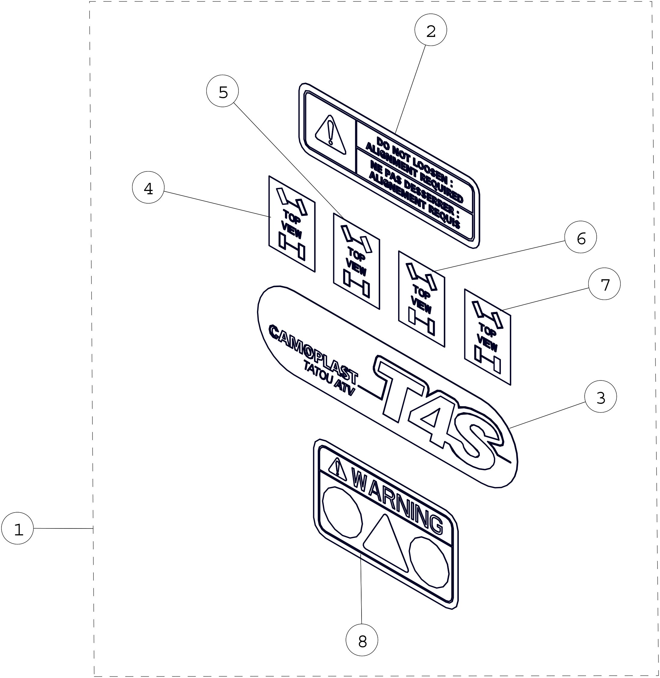 2015 T4S Decals Parts Diagram