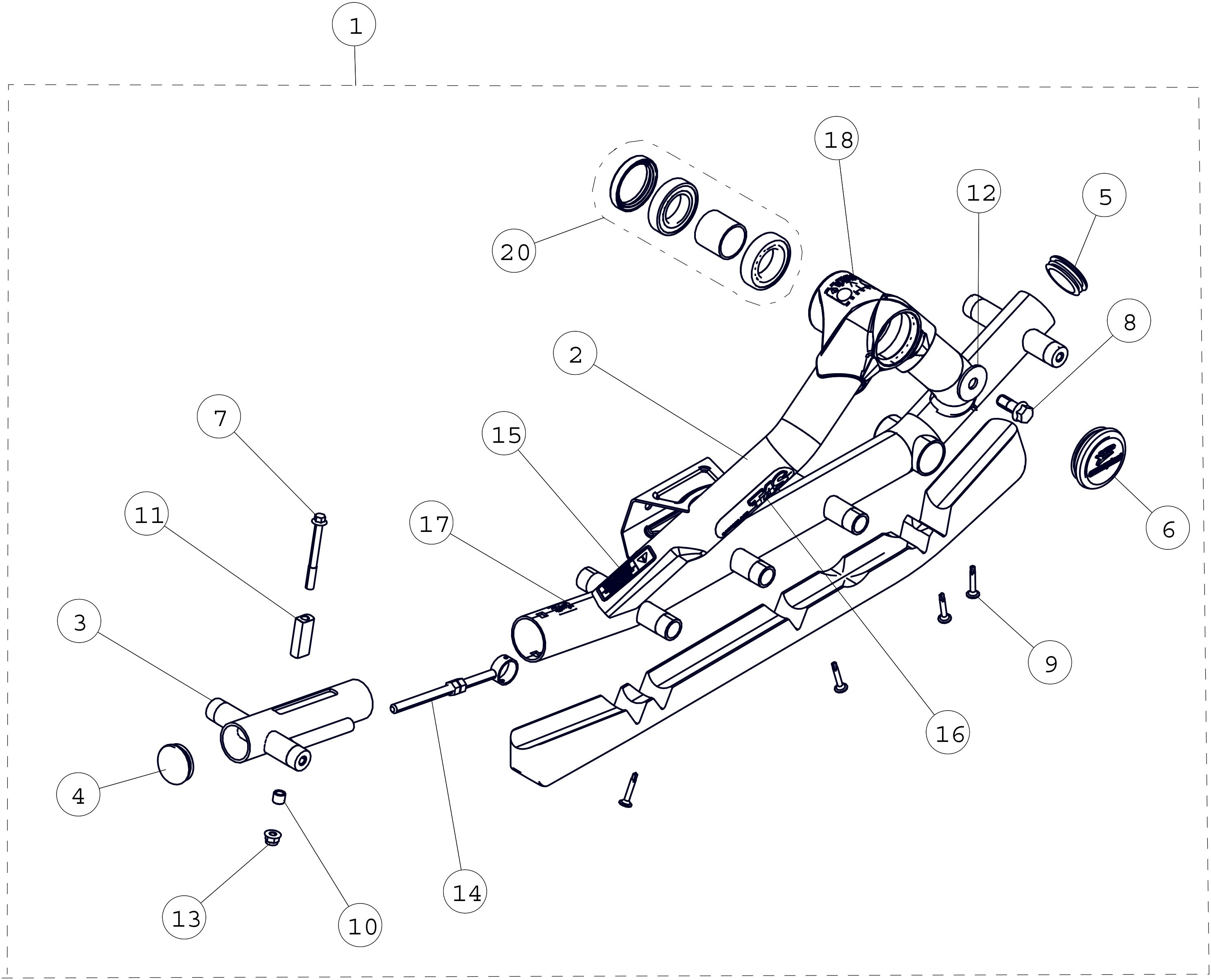 2015 T4S Rear Right Frame Parts Diagram