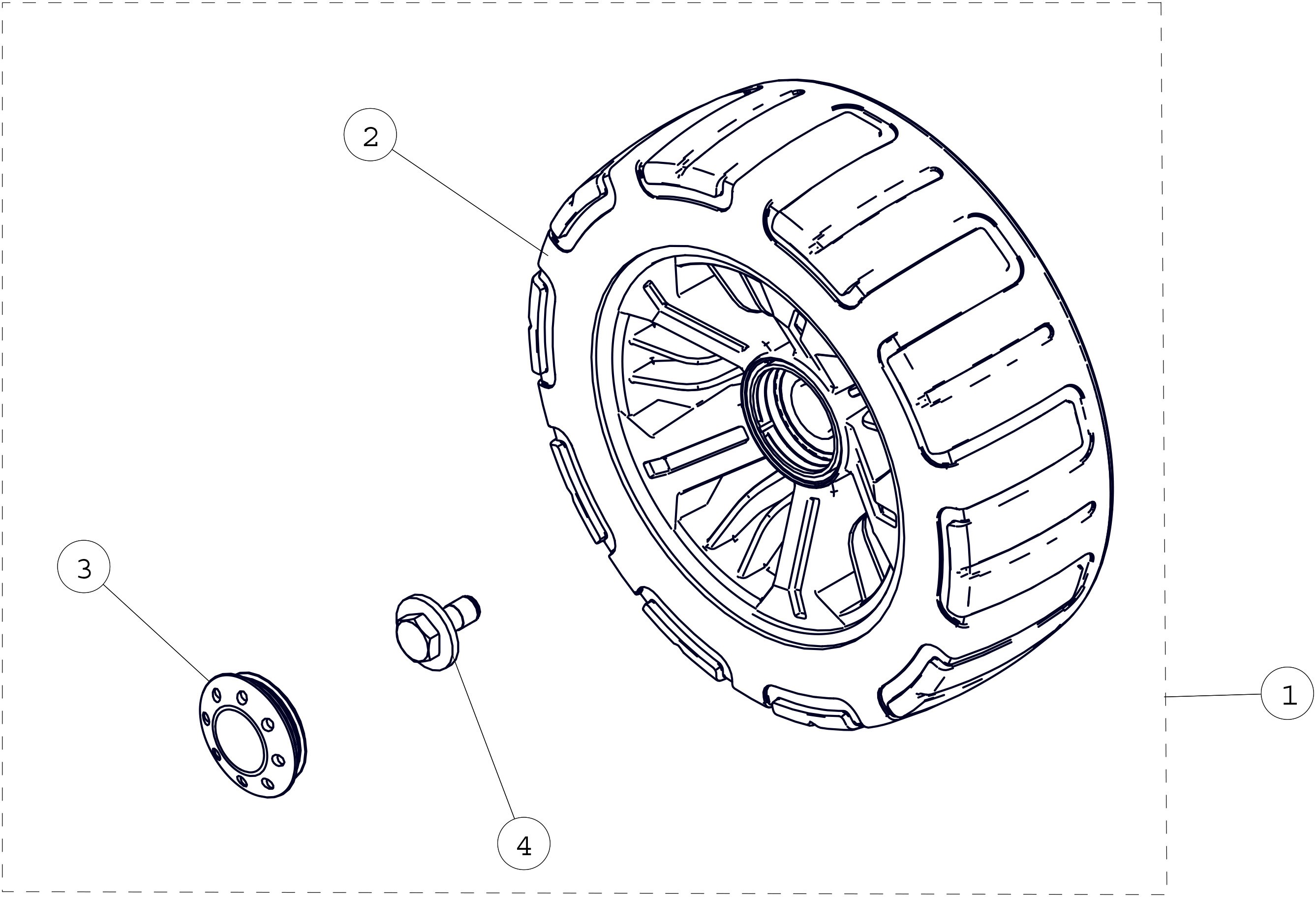 2016 T4S 241mm Replacement Wheel Kit Parts Diagram