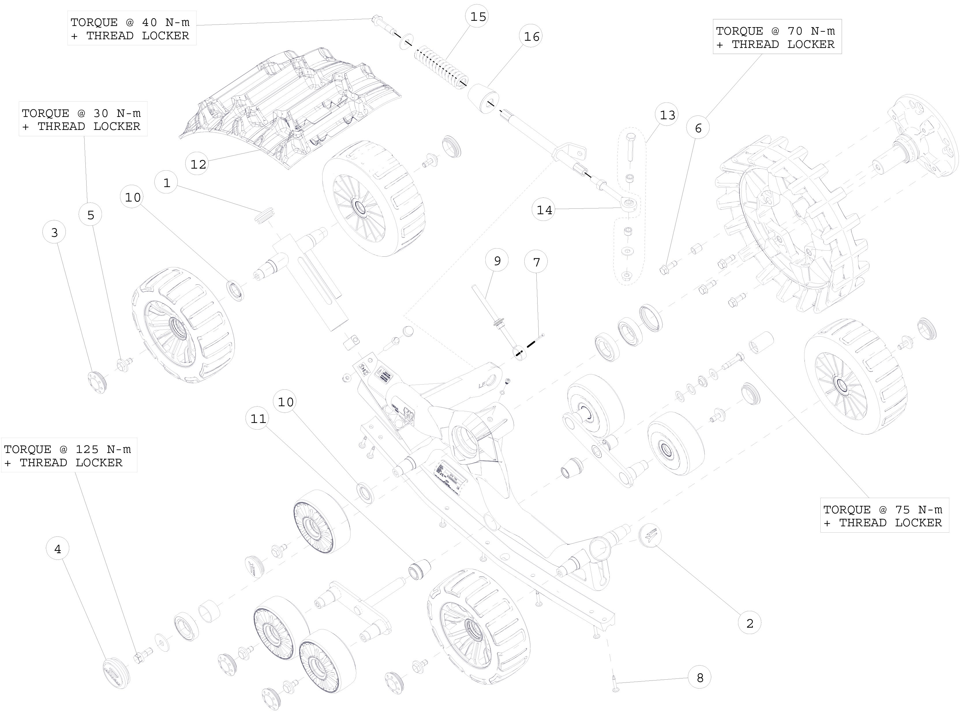 2016 T4S Front Left & Right Parts Diagram