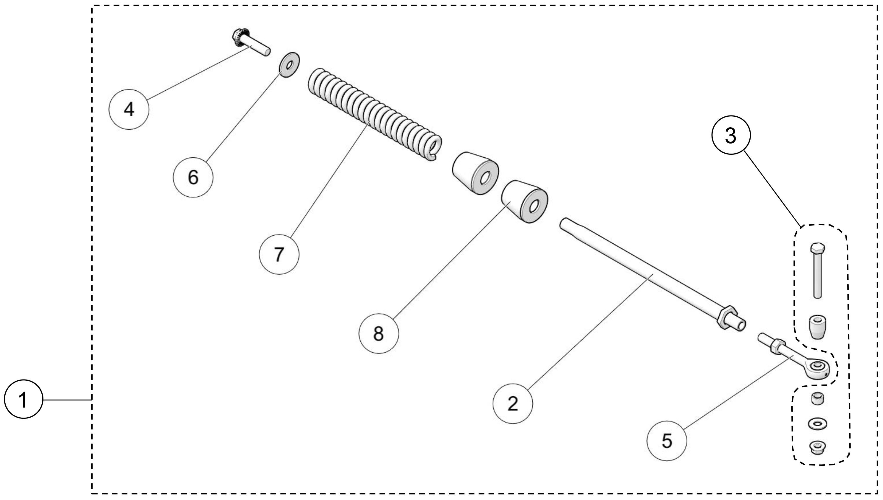 2018 4S1 Stabilizing Rod, Rear Parts Diagram