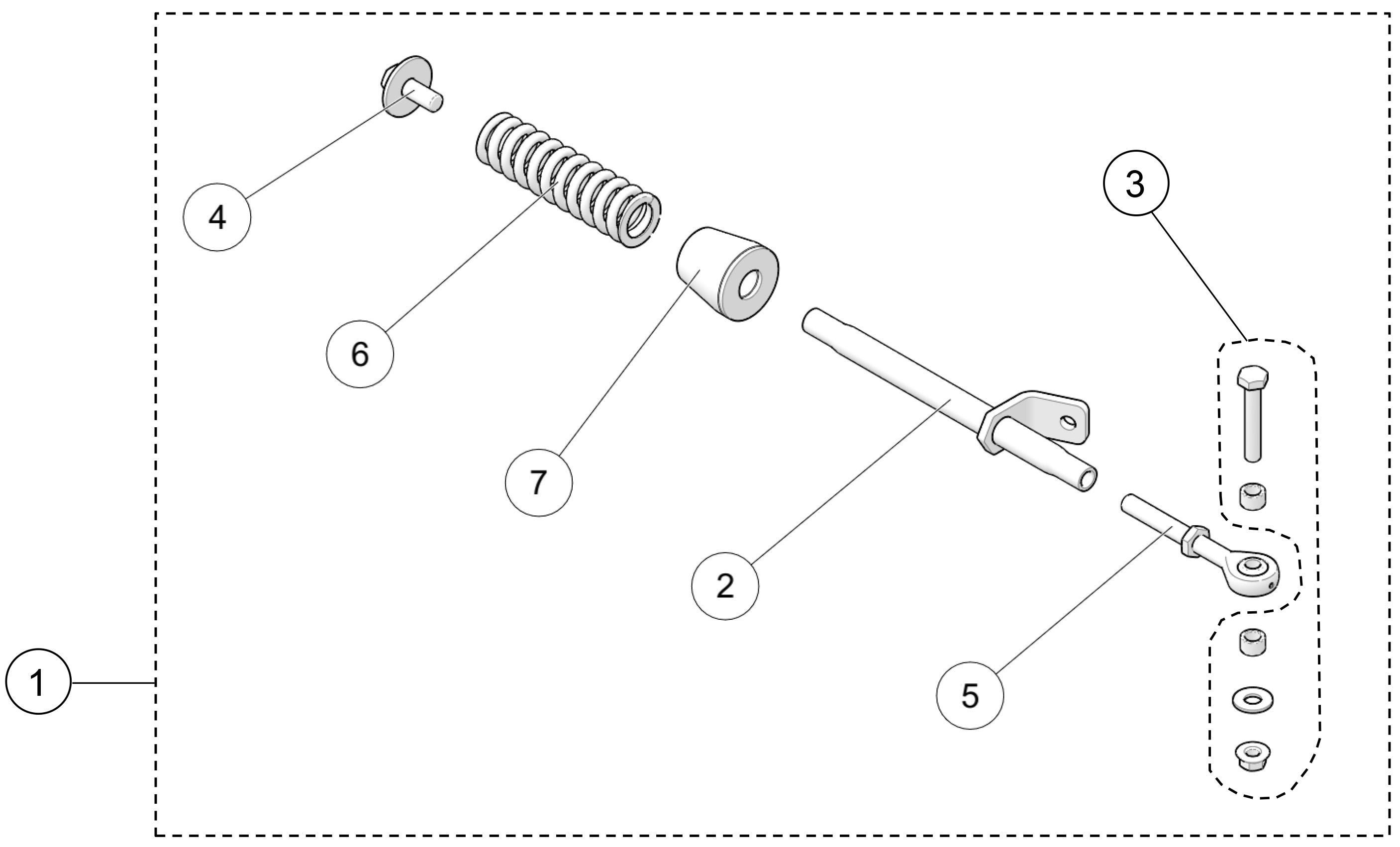 2020 4S1 Stabilizing Rod, Front Parts Diagram