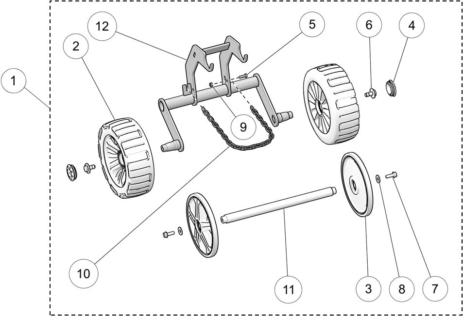 2020 DTS 129 Wheel Kit Parts Diagram