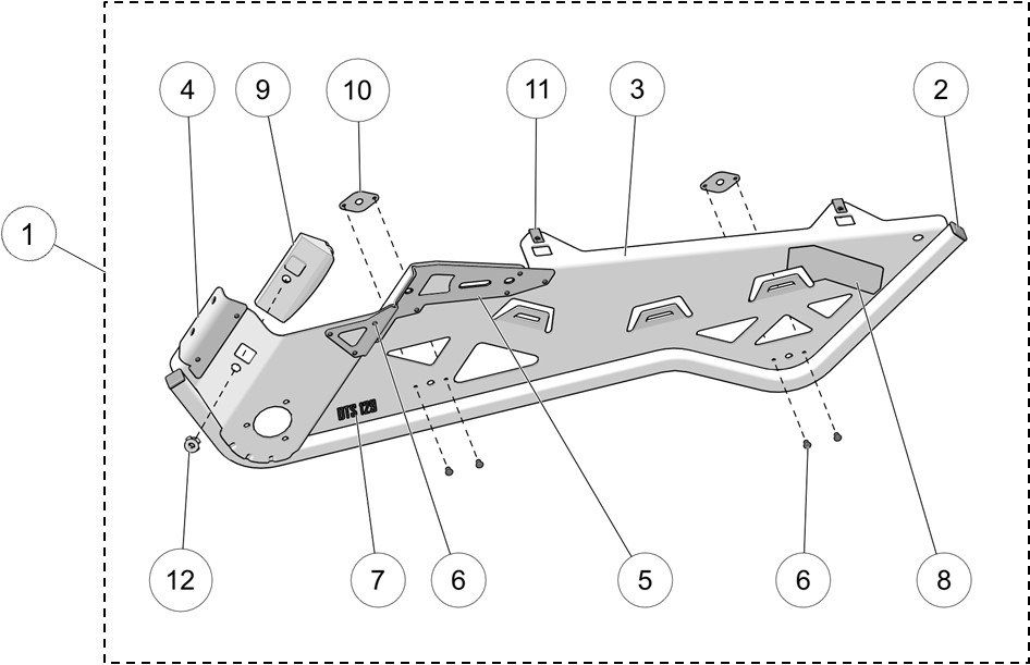 2020 DTS 129 Left Side Panel Parts Diagram