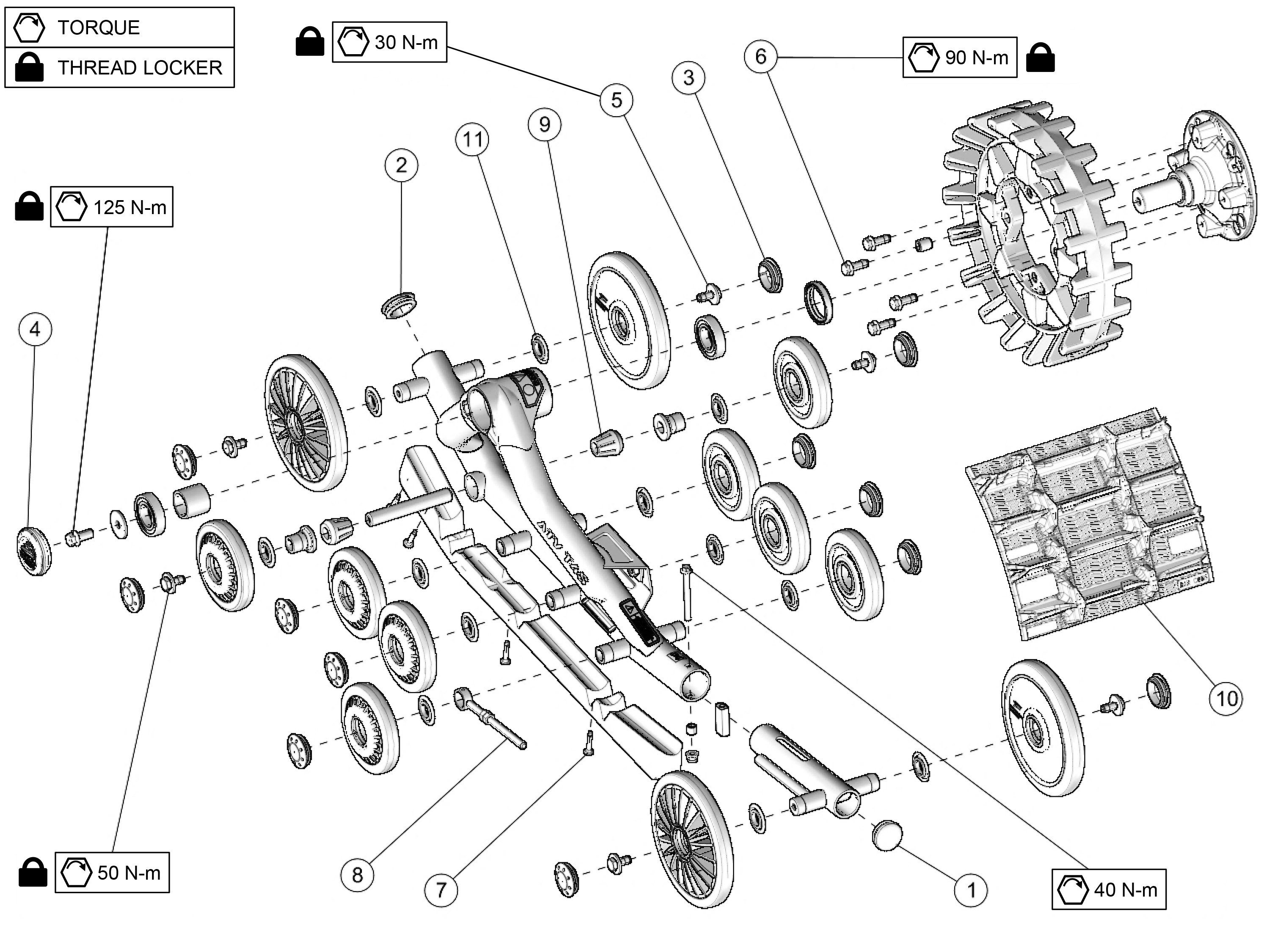 2020 T4S Left & Right Rear Parts Diagram