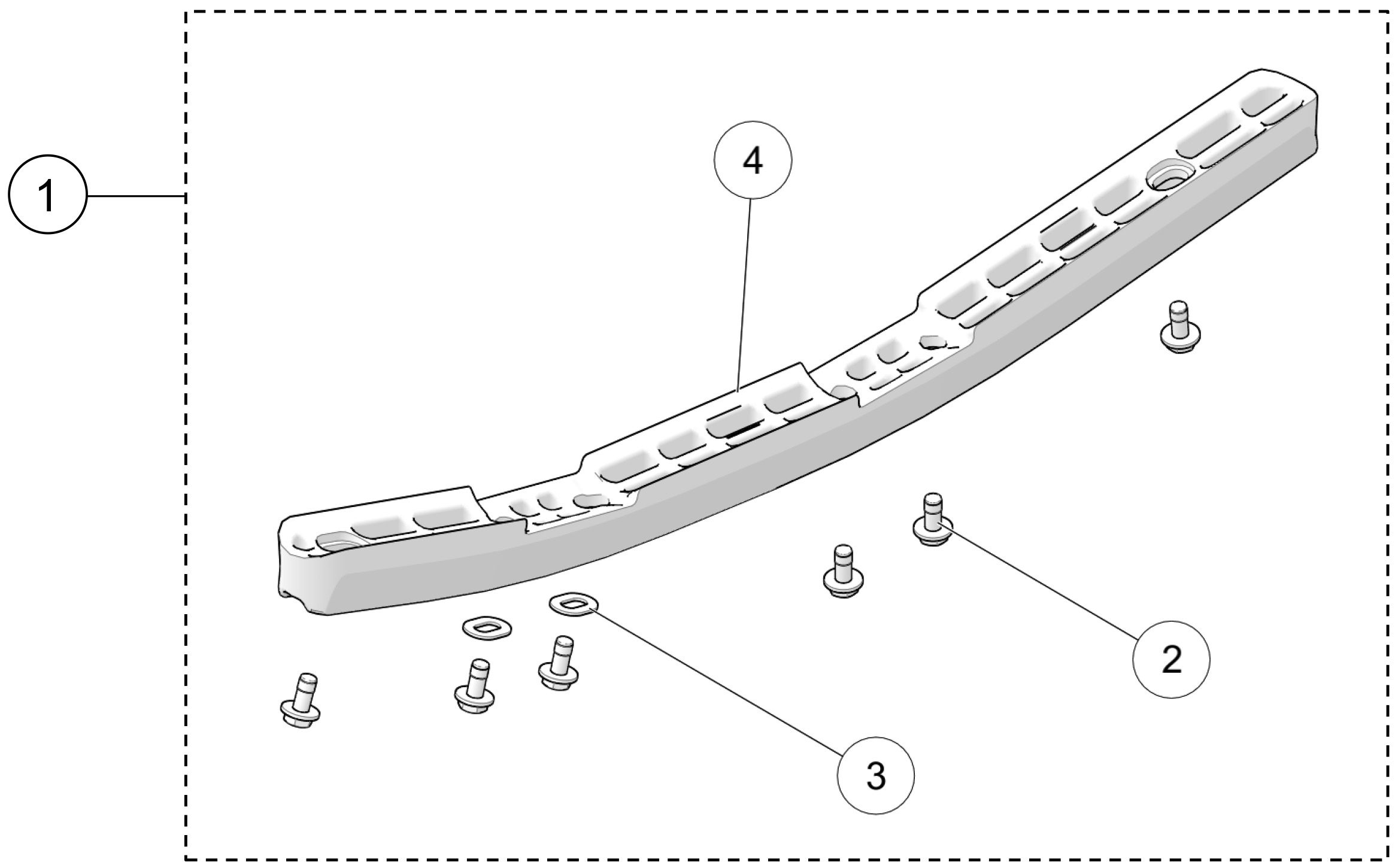 2022 4S1 Front Track Guide Parts Diagram