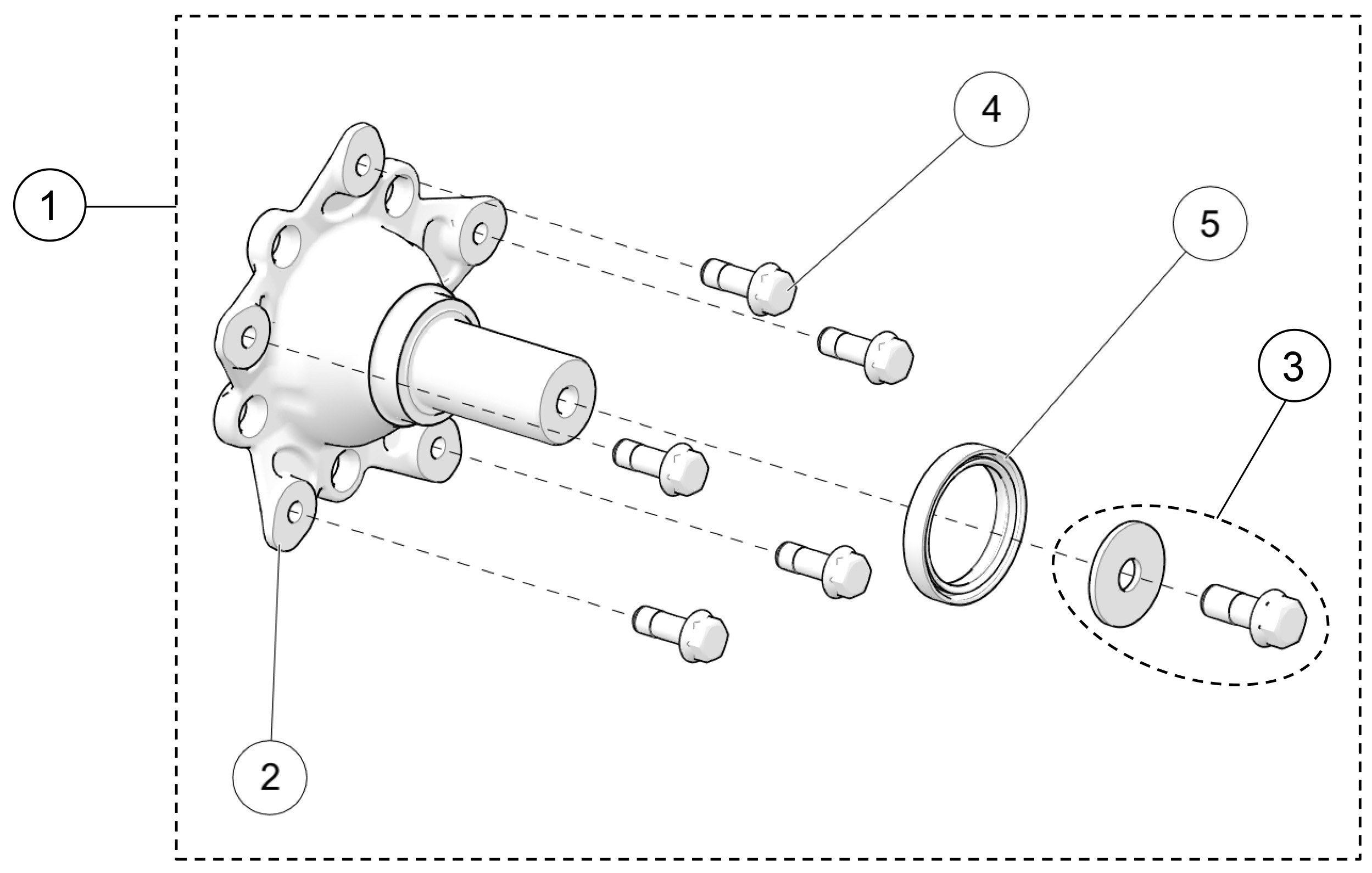 2022 4S1 S-Kit Hub 5 Bolts Parts Diagram