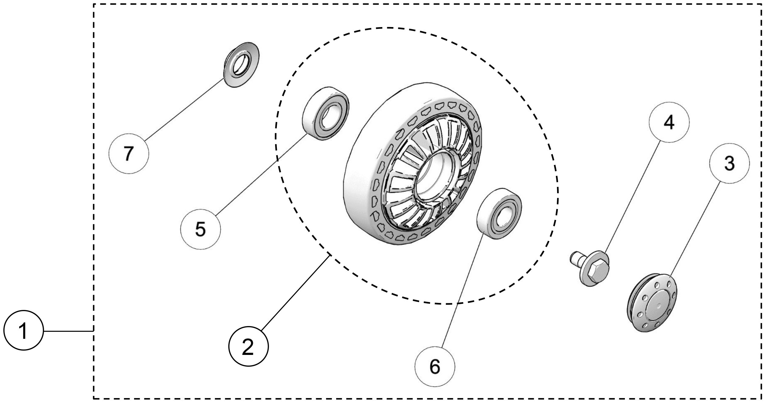 2022 X4S 134-mm Wheel Kit, X4S Parts Diagram