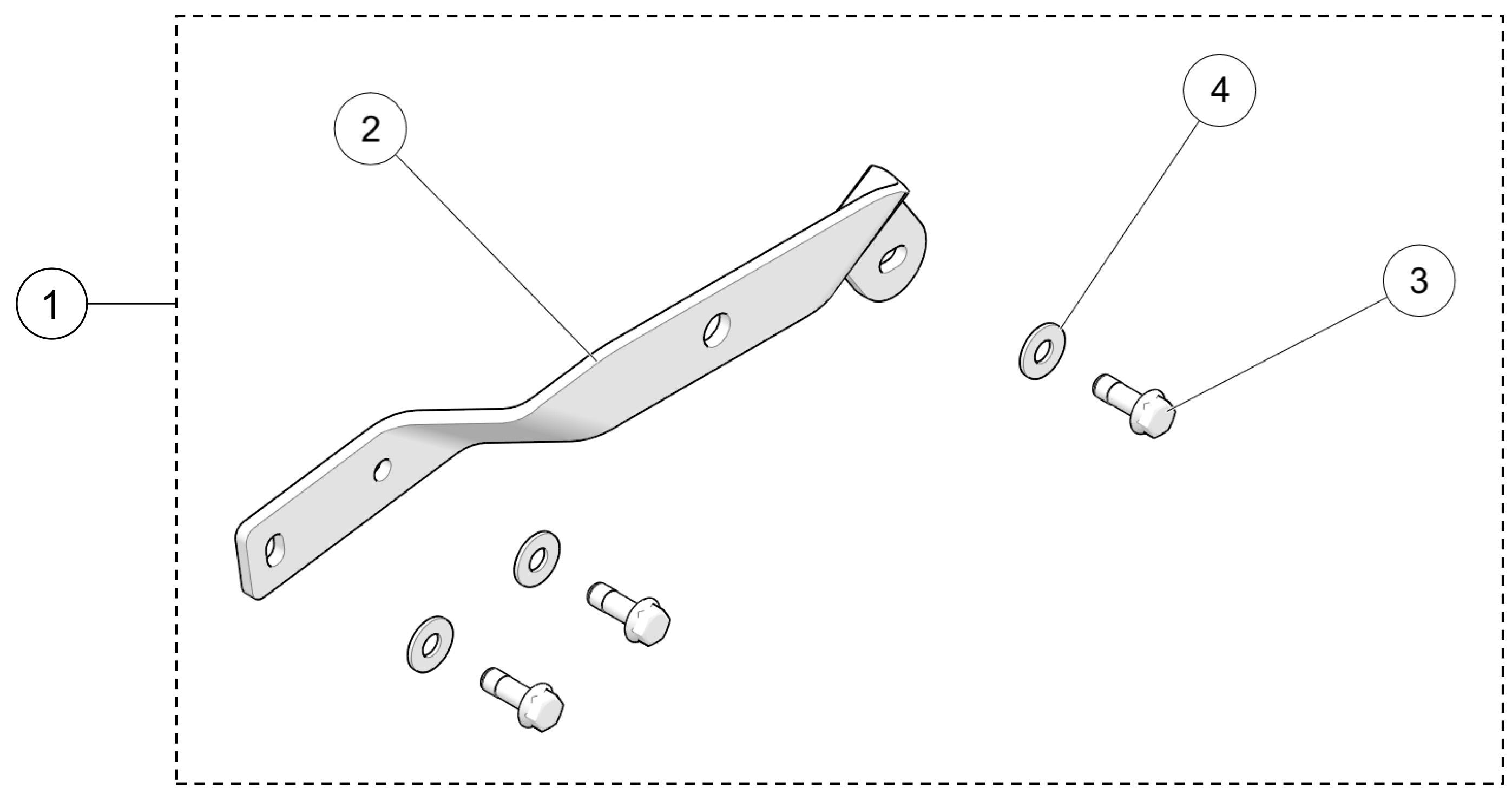 2023 4S1 Left Anti-Rotation Bracket - Rigid Parts Diagram