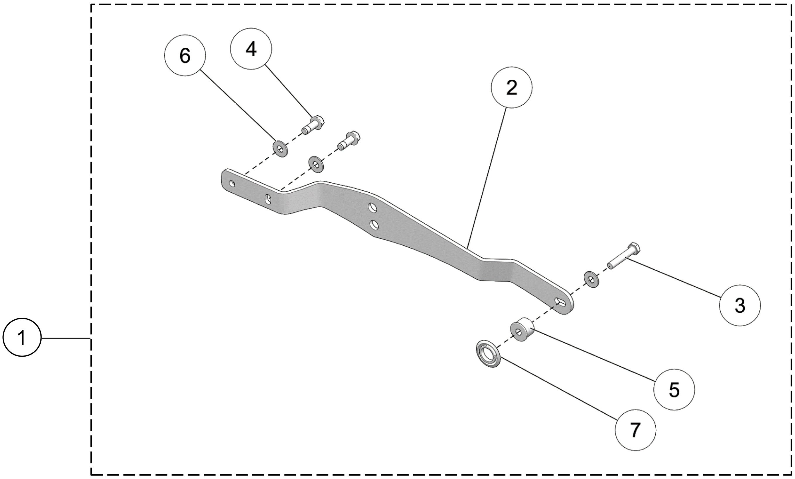 2023 X4S RH Anti-Rotation Bracket, Rigid Suspension Parts Diagram