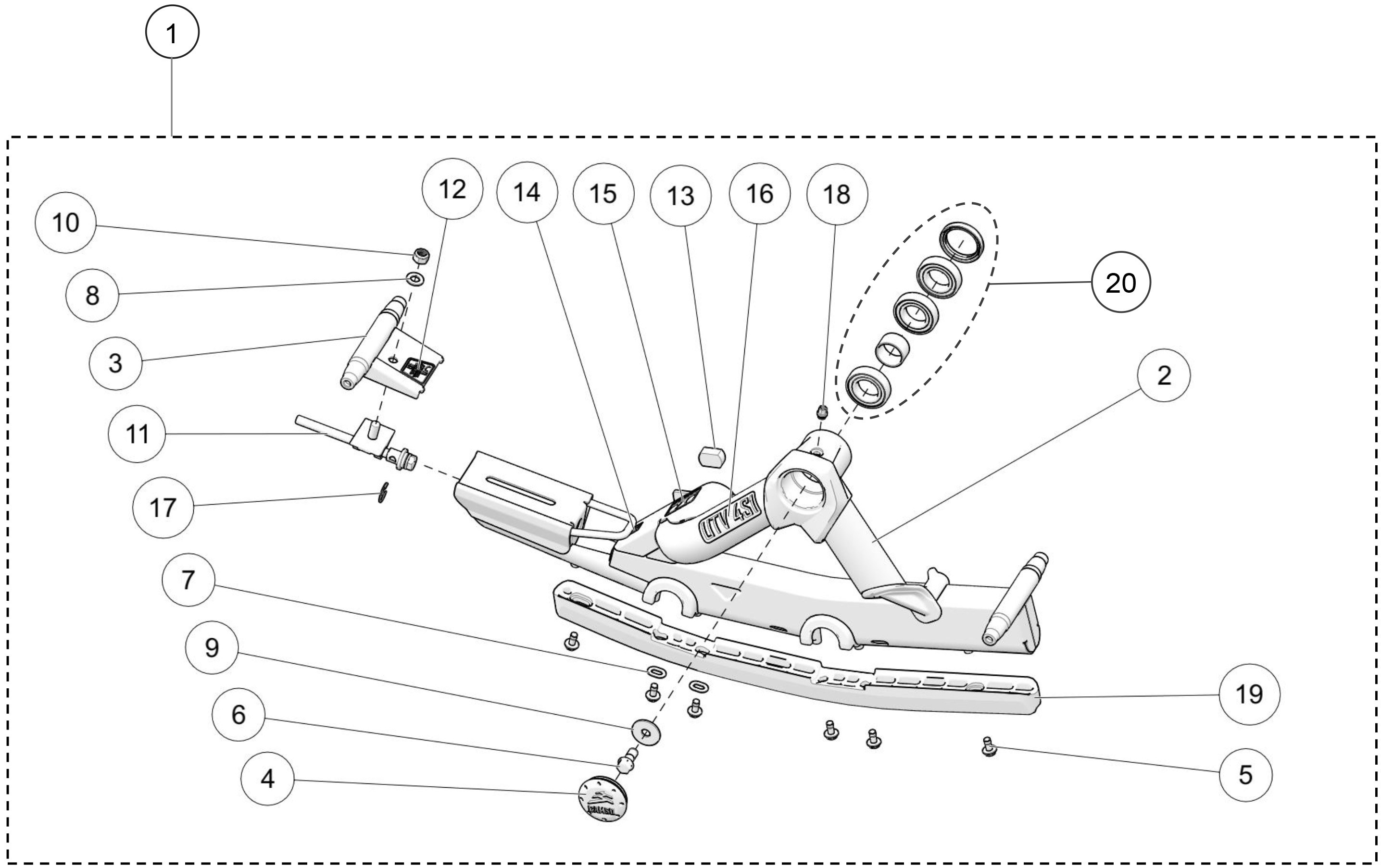 2024 4S1 Front Left Frame Parts Diagram