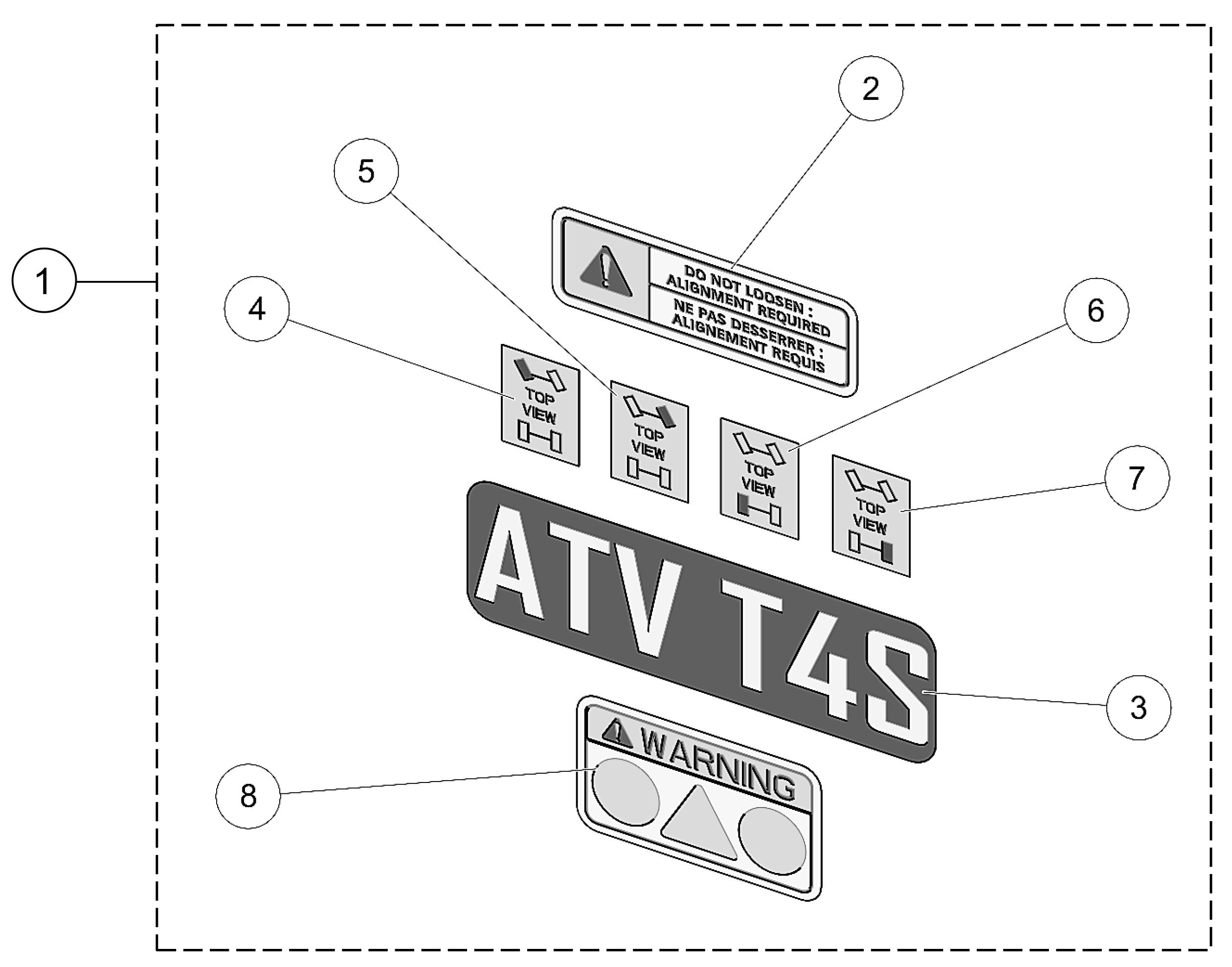 2025 T4S Decals Parts Diagram