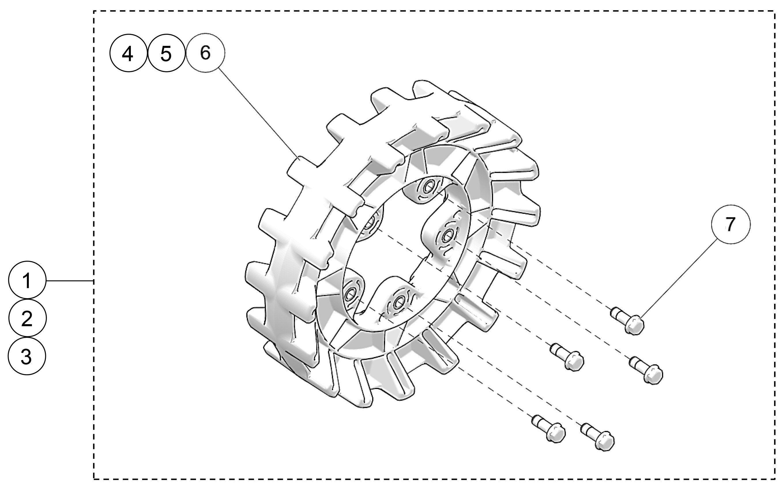 2026 4S1 S-Kit 5-Bolt Sprockets Parts Diagram
